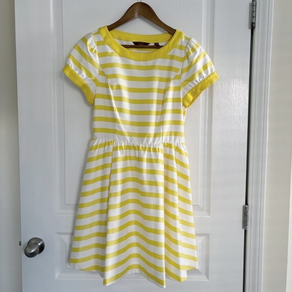 Ted Baker Dress Small Honor Striped Yellow - Picture 1 of 9